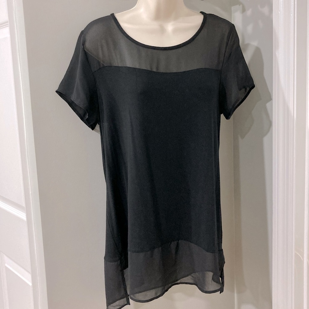 NWOT Vince Camuto Sheer Panel Blouse